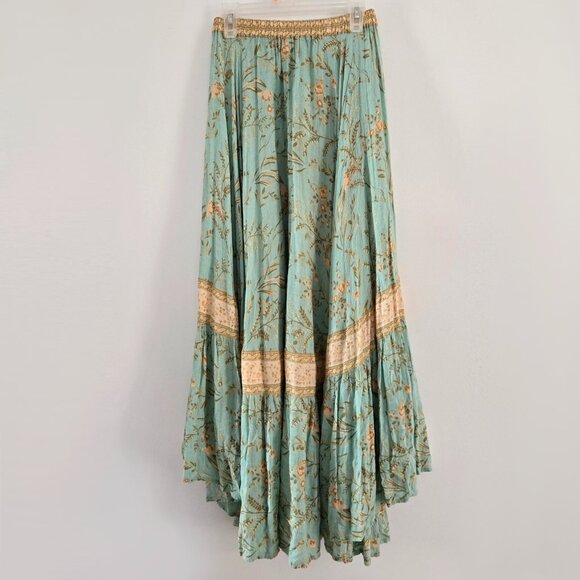 Spell Maisie Vintage Turquoise Top High low Skirt Set Top Small Skirt XS b93E - Picture 5 of 8